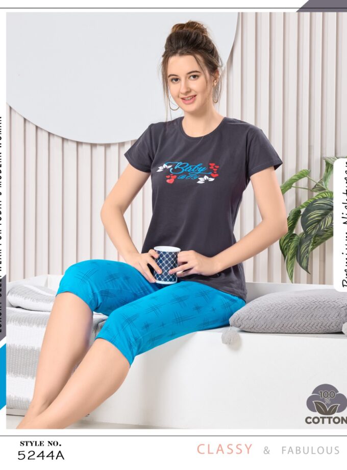Womy Hosiery T-Shirt / Kaperi | Soft, Stylish & Everyday Comfort | Sizes M–2XL | 5244 A