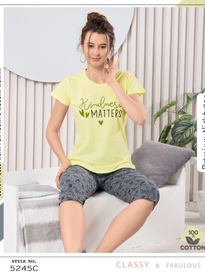Womy Hosiery T-Shirt / Kaperi | Soft, Stylish & Everyday Comfort | Sizes M–2XL | 5245 C