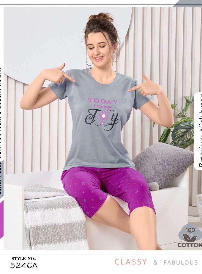 Womy Hosiery T-Shirt / Kaperi | Soft, Stylish & Everyday Comfort | Sizes M–2XL | 5246 A