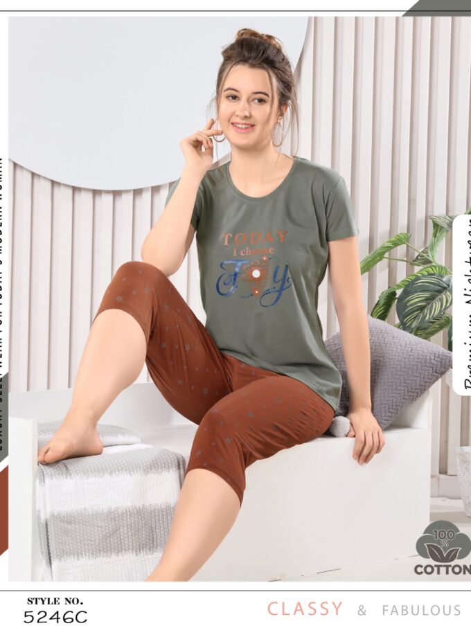 Womy Hosiery T-Shirt / Kaperi | Soft, Stylish & Everyday Comfort | Sizes M–2XL | 5246 C