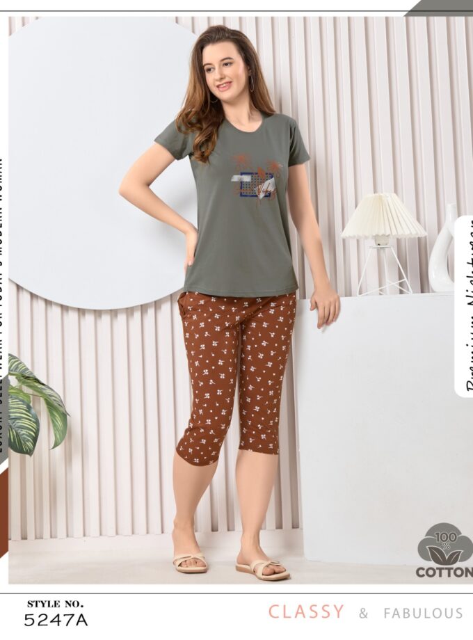 Womy Hosiery T-Shirt / Kaperi | Soft, Stylish & Everyday Comfort | Sizes M–2XL | 5247 A