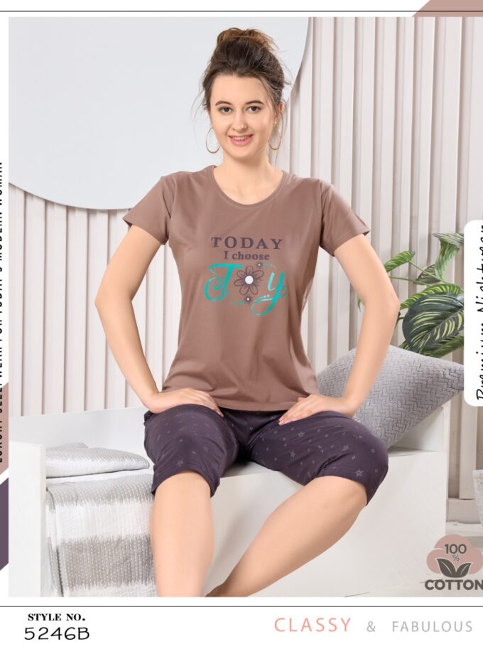 Womy Hosiery T-Shirt / Kaperi | Soft, Stylish & Everyday Comfort | Sizes M–2XL | 5246 B