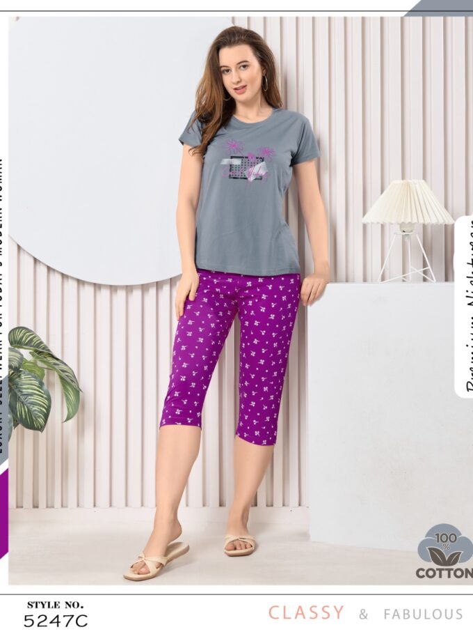 Womy Hosiery T-Shirt / Kaperi | Comfortable, Chic & Everyday Essential | Sizes M–2XL | 5247 C