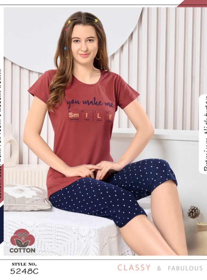 Womy Hosiery T-Shirt / Kaperi | Comfortable, Chic & Everyday Essential | Sizes M–2XL | 5248 C