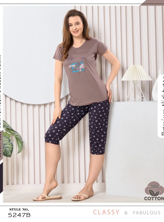 Womy Hosiery T-Shirt / Kaperi | Soft, Stylish & Everyday Comfort | Sizes M–2XL | 5247 B