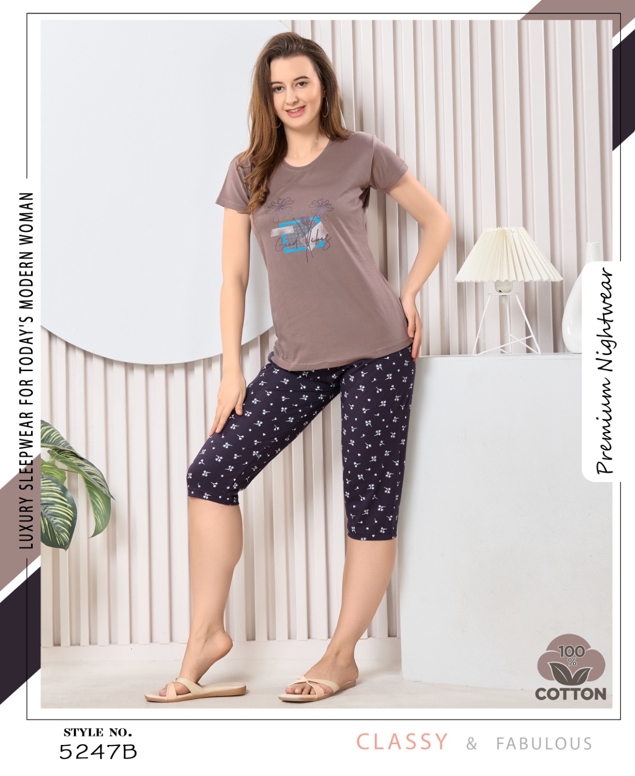 Womy Hosiery T-Shirt / Kaperi | Soft, Stylish & Everyday Comfort | Sizes M–2XL | 5247 B