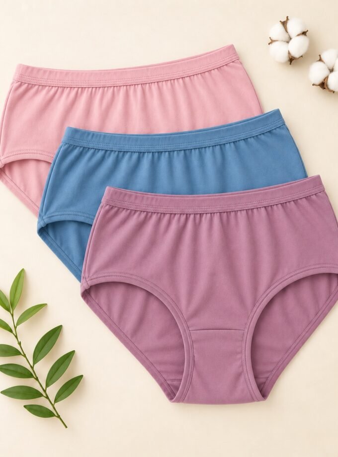 Womy Premium Cotton Panties for Women – Soft Cotton, Comfortable Fit & Plain Colors