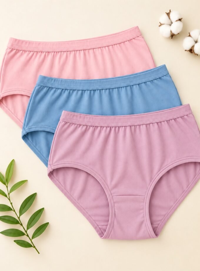 Womy Folder Plain Panty for Women – Soft Cotton, Comfortable Fit & Everyday Wear