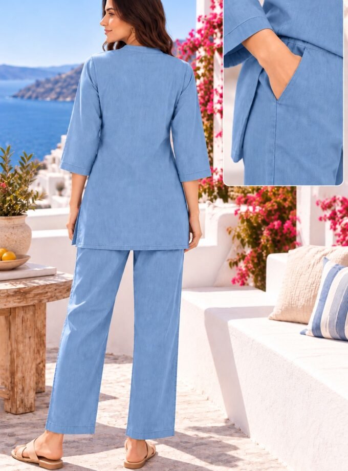Womy Denim Co-ord Set for Women – Stylish Denim Look, Comfortable Fit & Modern Design